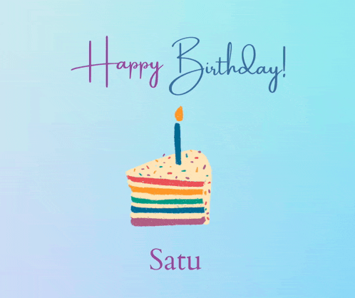 a birthday card that says happy birthday satu