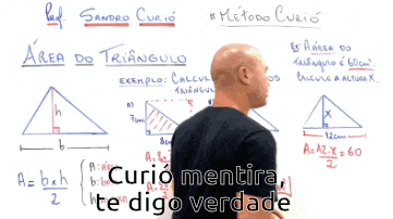 a man stands in front of a white board with triangles on it and the words " sandro curio " at the top