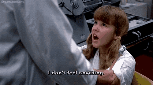 a little girl says i don 't feel anything