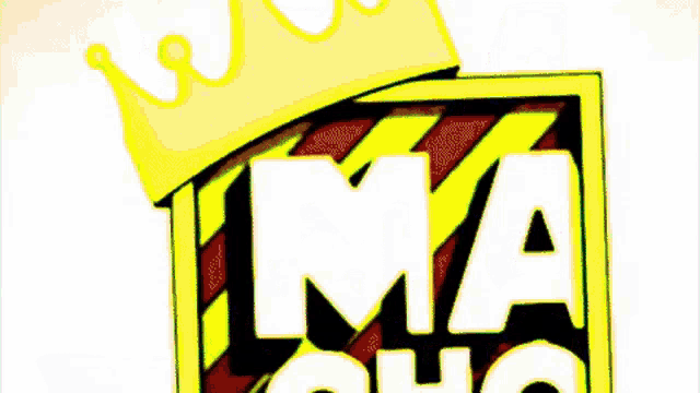 a green and white ma cho logo with a green crown