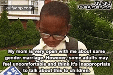 Thinhprogressmy Mom Is Very Open With Me About Samegender Marriage. However, Someadults Mayfeel Uncomfortable And Think It'S Inappropriateto Talk About This To Children.Ny.Gif GIF - Thinhprogressmy Mom Is Very Open With Me About Samegender Marriage. However Someadults Mayfeel Uncomfortable And Think It'S Inappropriateto Talk About This To Children.Ny Person GIFs