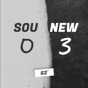 a black and white poster that says new 3 on it