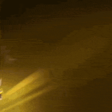 a person is holding a yellow object in their hand