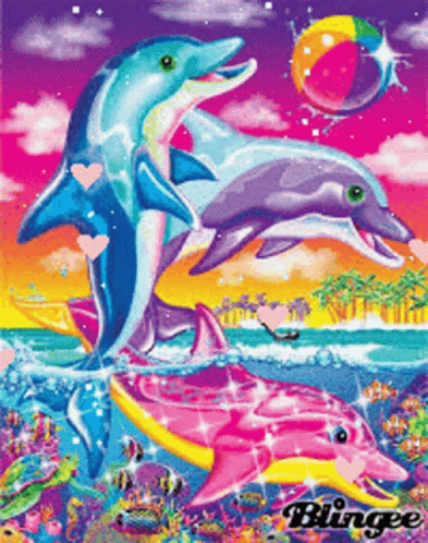 Dolphin Color Dolphin GIF - Dolphin Color Dolphin Hearts GIFs