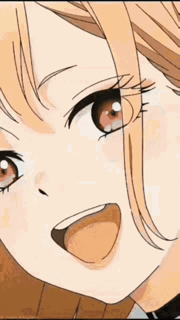a drawing of a girl with long blonde hair