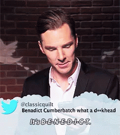 Benadict GIF - Benedict Cumberbatch Mean Tweets Correction GIFs