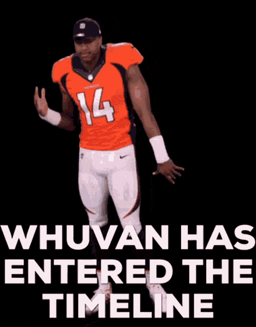 a football player with the number 14 on his shirt