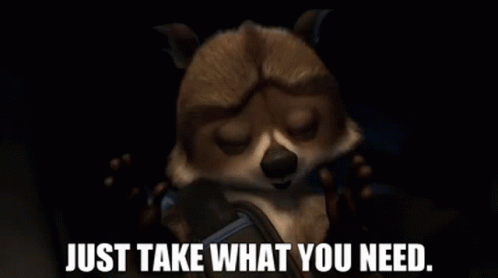 Over The Hedge Rj GIF - Over The Hedge Rj Just Take What You Need GIFs