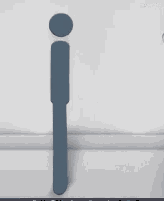 a computer screen shows a stick figure stretching his legs