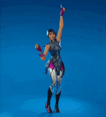 a person is standing in front of a blue background with a circle in the middle