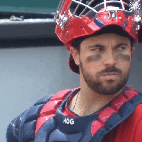 a baseball player wearing a helmet and a vest with the word hog on it