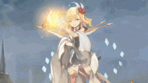 a girl in a white dress is holding a book in her hands .