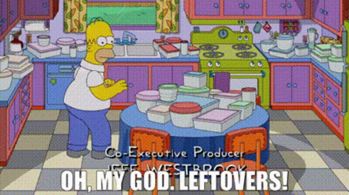 The Simpsons Homer Simpson GIF - The Simpsons Homer Simpson Oh My God Leftovers GIFs