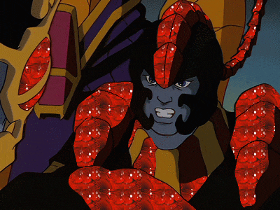 a close up of a cartoon character with a red helmet