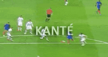 kante is written on the net of a soccer field