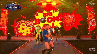 a wrestling match is being broadcast on prime