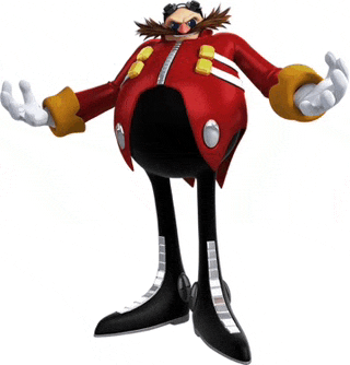 dr eggman from sonic the hedgehog is standing on a white background
