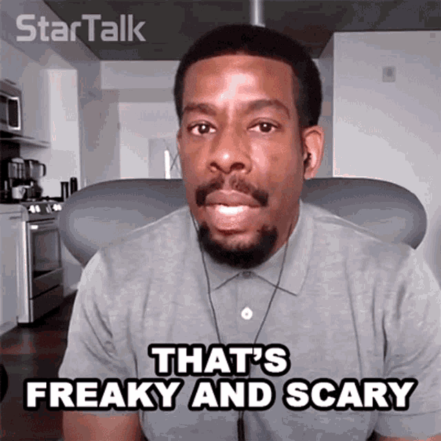 Thats Freaky And Scary Chuck Nice GIF - Thats Freaky And Scary Chuck Nice Startalk GIFs