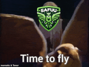 a drawing of a person with a safuu logo on it