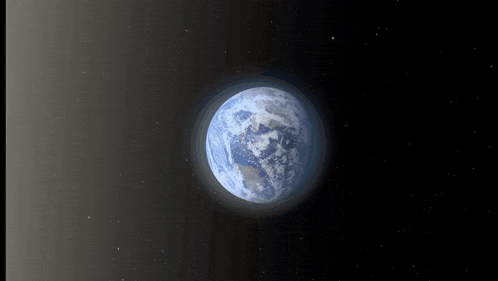 the earth is surrounded by a dark gray background