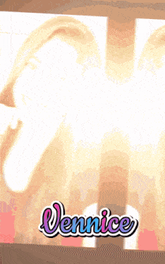a picture of a girl with the name vennice written on it