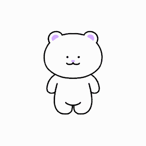 a white teddy bear with pink hearts around it
