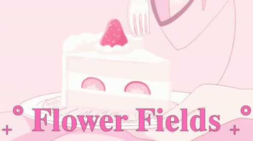 Aesthetic Flower Fields GIF - Aesthetic Flower Fields Cake GIFs