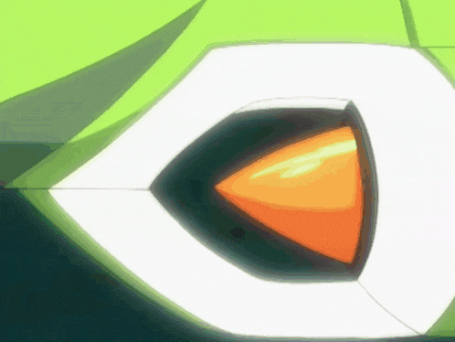 a close up of a cartoon character 's eye