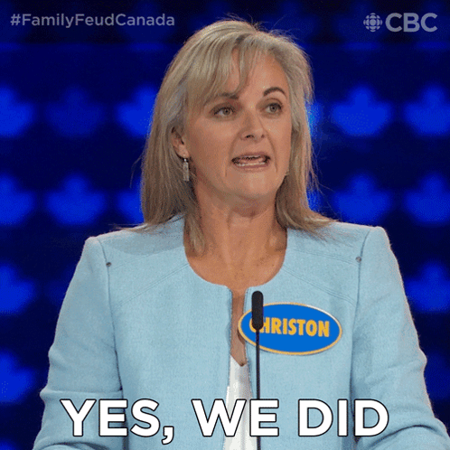 Yes We Did Christon GIF - Yes We Did Christon Family Feud Canada GIFs