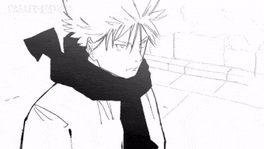 a black and white drawing of a man with the words let 's start by peeling off those scenes below him