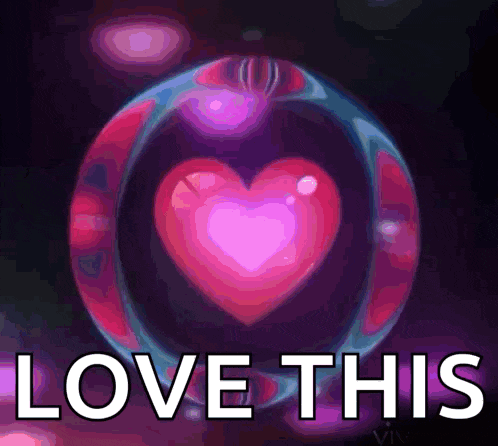 a bubble with a heart in it and the words love this below it