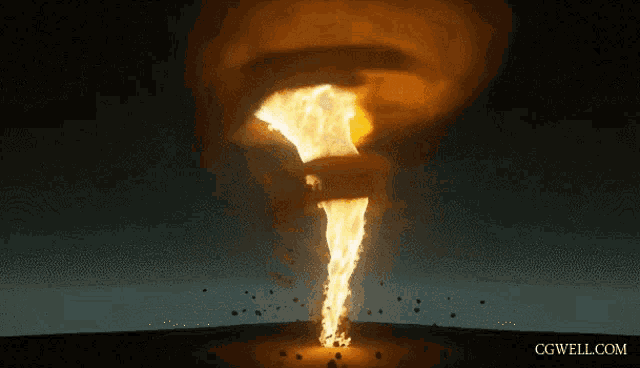 a computer generated image of a tornado with the website cgwell.com visible in the lower right corner