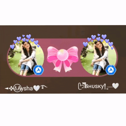 a picture of a girl with a bow and the name ayasha on it