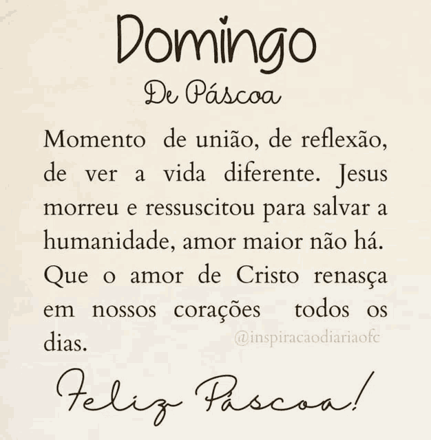 domingo de pascoa is written on a piece of paper