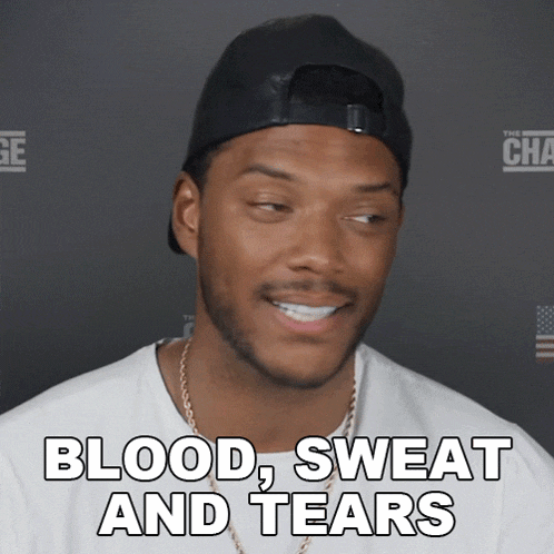 Blood Sweat And Tears Theo Campbell GIF - Blood Sweat And Tears Theo Campbell The Challenge World Championship GIFs