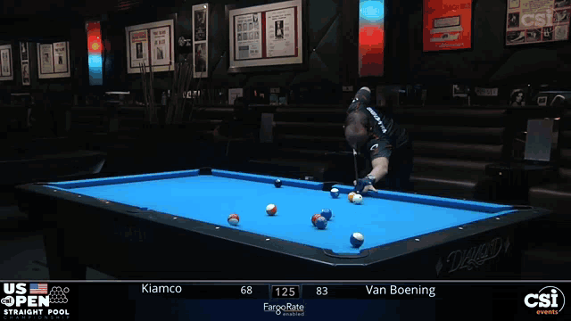 a pool table with a blue cloth that says diamond