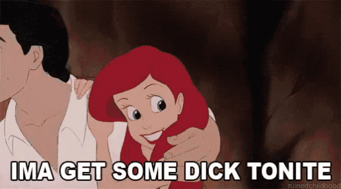 a cartoon of a man kissing a little girl with the words ima get some dick tonite
