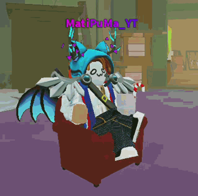 a cartoon character with the name matipuma_yt on the bottom