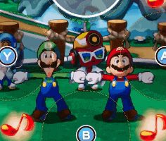 a video game where mario and luigi are playing