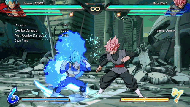 a screenshot of a video game with the number 6 on the bottom left