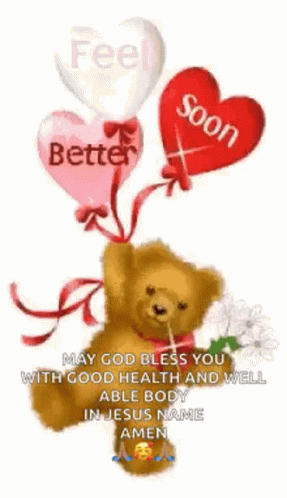 Bear Feel Better Soon GIF - Bear Feel Better Soon Heart GIFs