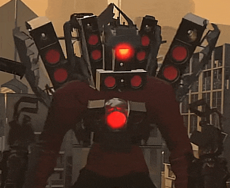 a robot has a red light on its head