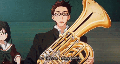 I'M Gotou, I Play Tuba... GIF - Gotou Anime Play GIFs