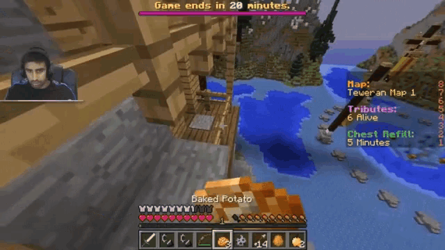 a screenshot of a minecraft game shows that the game ends in 28 minutes
