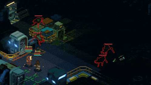a screenshot of a video game with zander and brody in the background