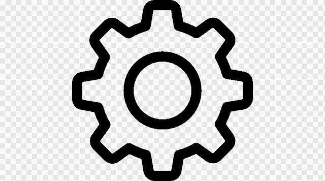 a gear with a circle in the middle free icon