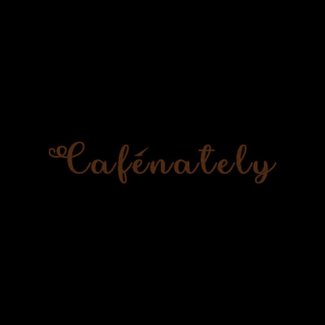 a black background with the word cafenately in brown