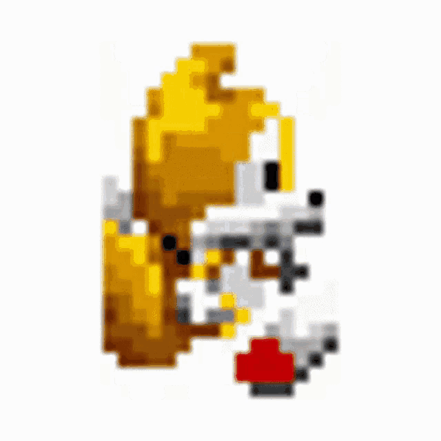 tails from sonic the hedgehog is holding a trophy in his hand .