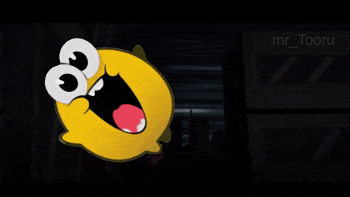a close up of a yellow circle with a black border