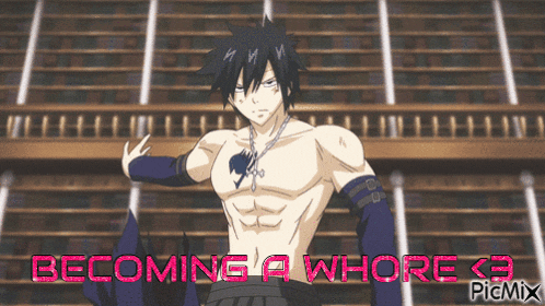 a picture of a man with the words becoming a whore